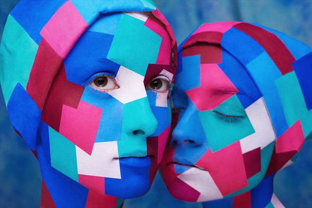 ladys with angular face art Abstract Photo by Artist dmitryzubarev