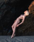 last light at red rock artistic nude photo by photographer randall hobbet