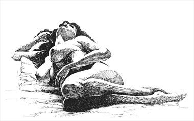 lazy afternoon artistic nude artwork by artist subhankar biswas