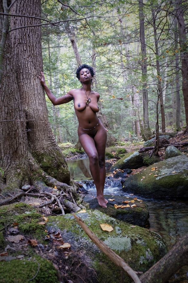 lehla in the woods artistic nude photo by artist kevin stiles