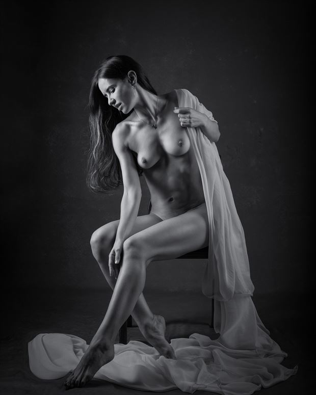 lily in chair 1 artistic nude photo by photographer cal photography