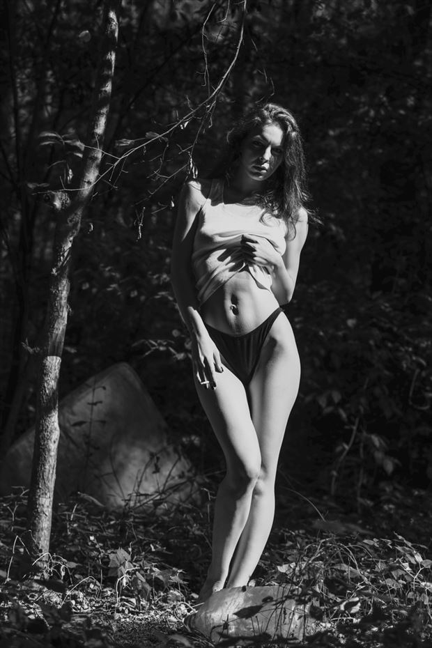 lingerie nature photo by model negrea elena