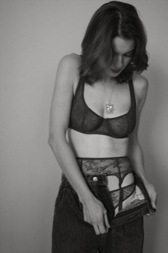 lingerie portrait photo by model madalynn fae