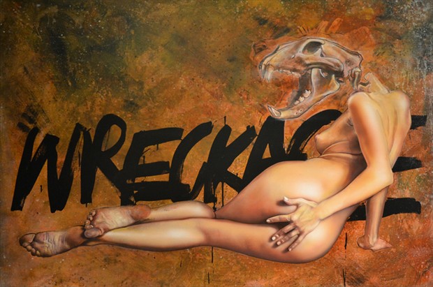 lioness Surreal Artwork by Artist wreckage