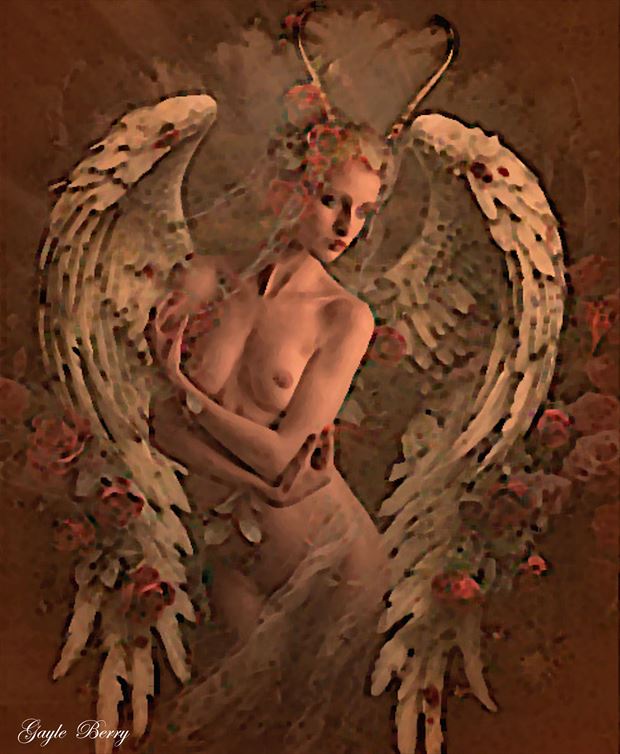 listen to my heart artistic nude artwork by artist gayle berry