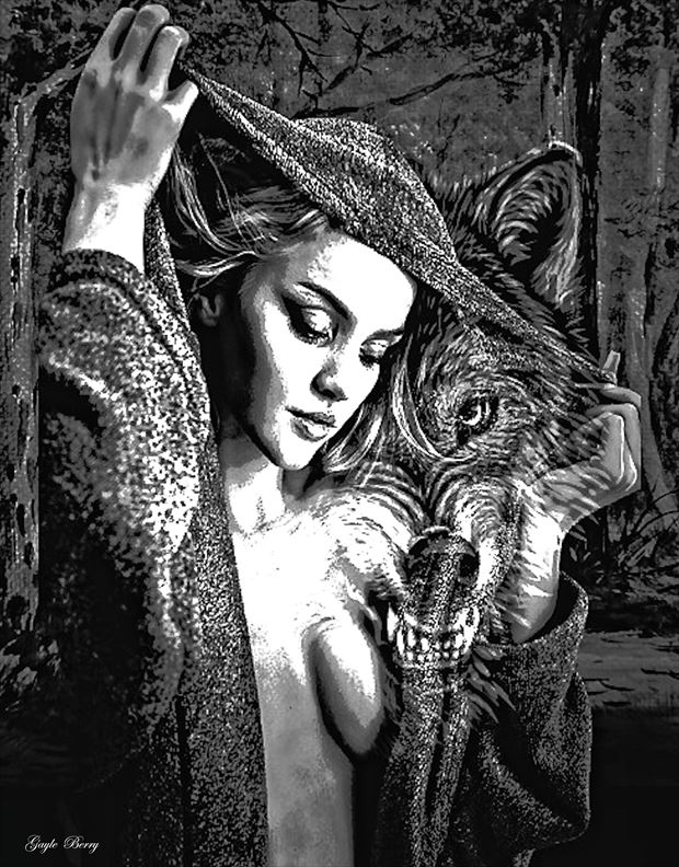 little red riding hood 077 surreal artwork by artist gayle berry