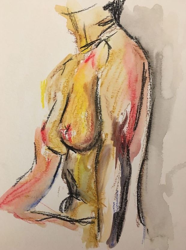 live life drawing figure study artistic nude artwork by artist kevin houchin