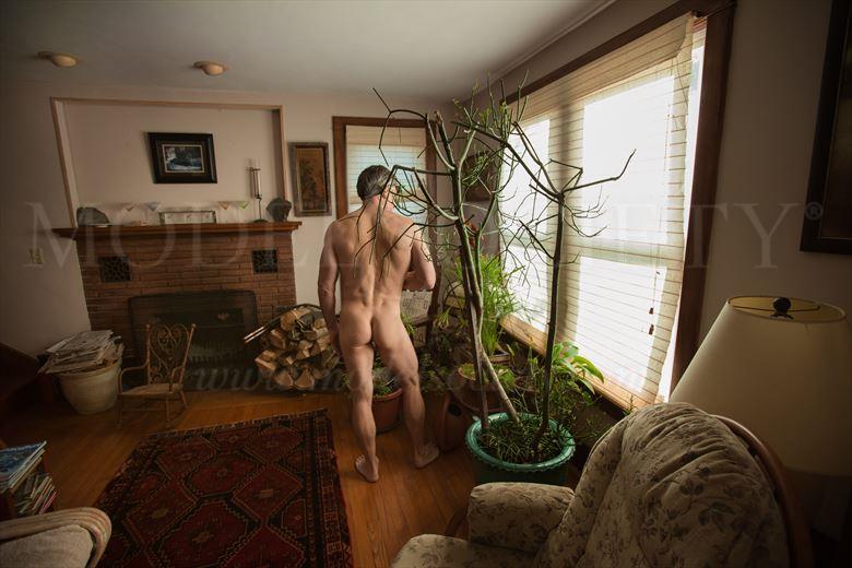 living room flora artistic nude photo by photographer michael grace martin