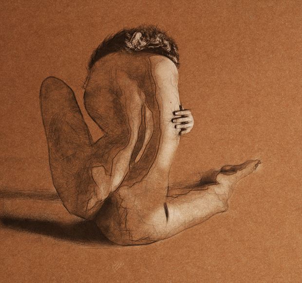 lonely artistic nude artwork by artist derbuettner