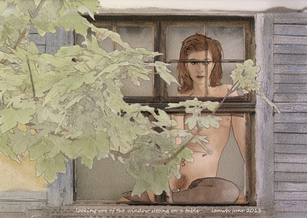 looking out of the window Artistic Nude Artwork by Artist ianwh