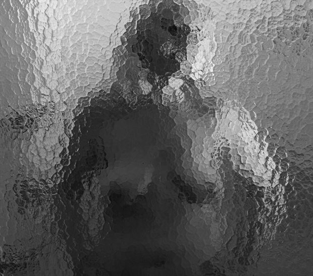 looking through the shower glass abstract artwork by photographer gsphotoguy