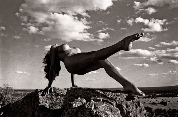 lori sky stretch artistic nude photo by photographer woodeye