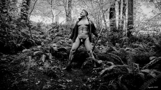 lumberjack bw 1 artistic nude photo by photographer barry gallegos