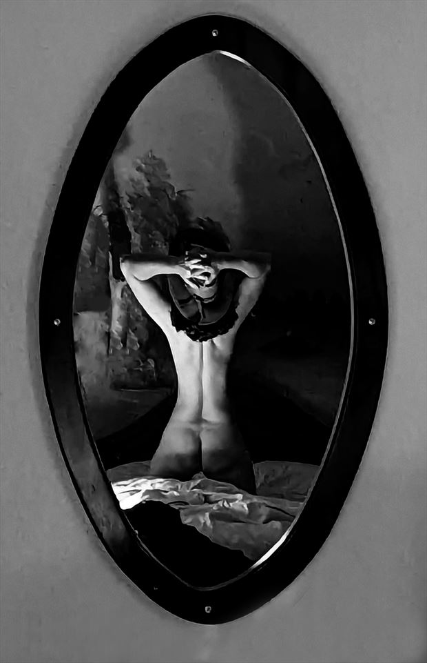 luna in her room 8 vintage style photo by artist julian monge najera