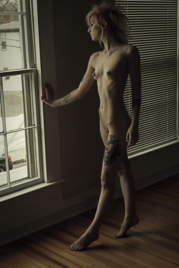 madi at the window artistic nude photo by artist kevin stiles