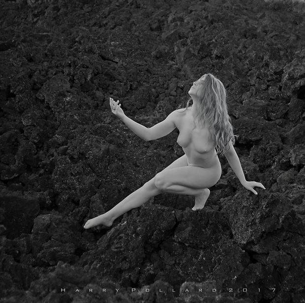 maiden in lava bed artistic nude photo by photographer shootist