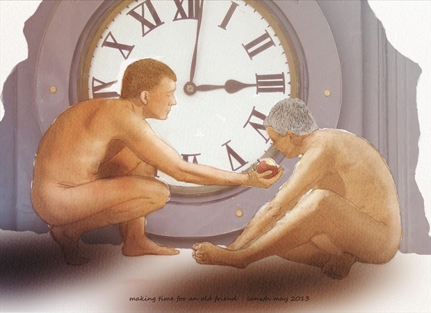 making time for an old friend Artistic Nude Artwork by Artist ianwh