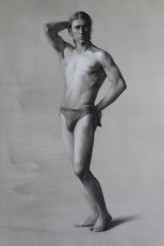 male figure study artistic nude artwork by artist edoism