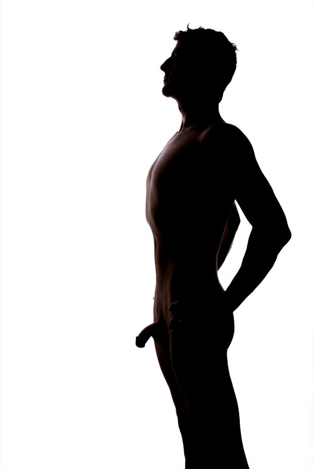 male silhouette artistic nude photo by photographer art studios huck