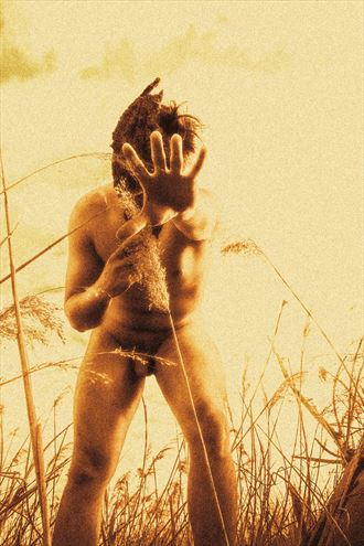 man on the reed artistic nude photo by photographer artf1l3
