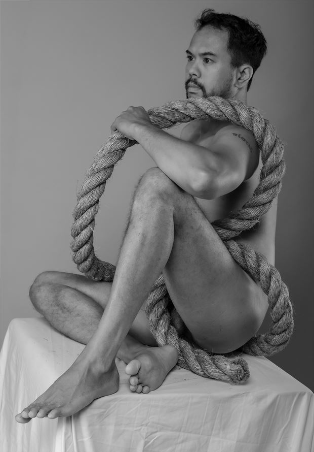 man with rope artistic nude photo by photographer gpstack
