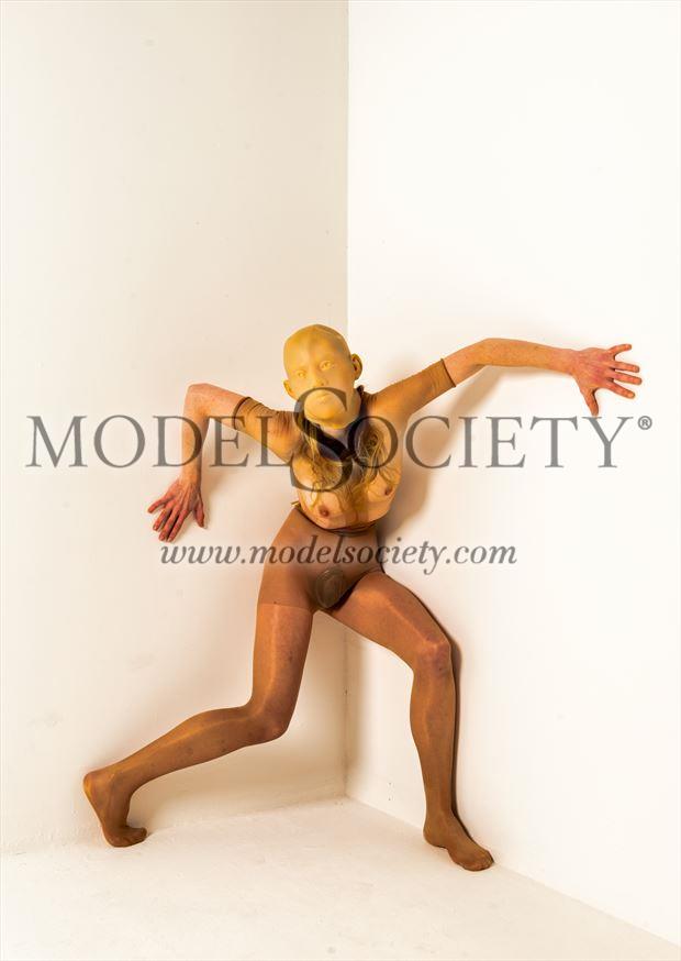 masked bat woman artistic nude photo by photographer gee virdi