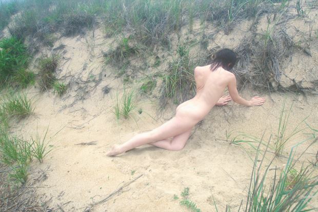 melancholic at the beach artistic nude photo by photographer kayakdude