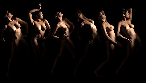 merrique in a row artistic nude photo by photographer pblieden