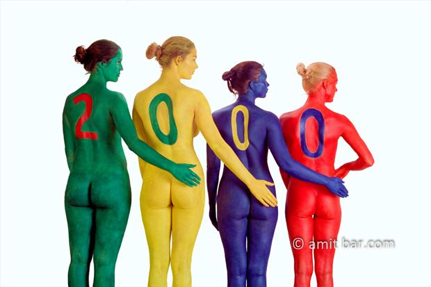 milenium girls i body painting artwork by photographer bodypainter