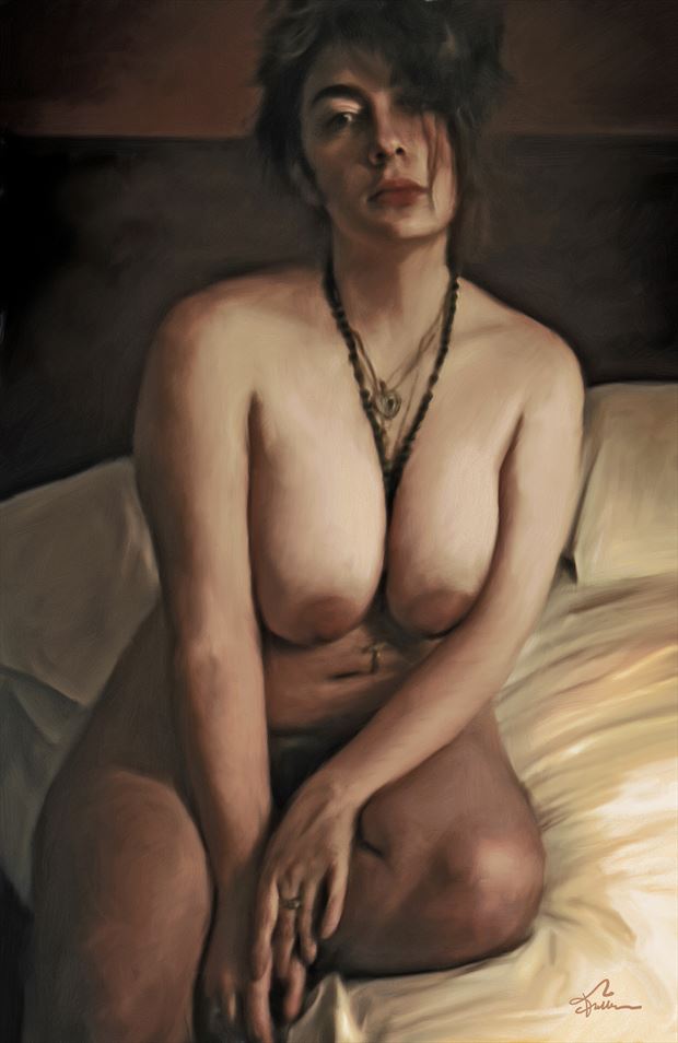 milki and cream artistic nude artwork by artist van evan fuller