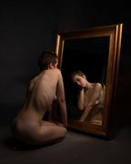 mirror gazing in isolation artistic nude photo by photographer john dunkelberg