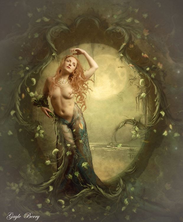 misty moonlight artistic nude artwork by artist gayle berry