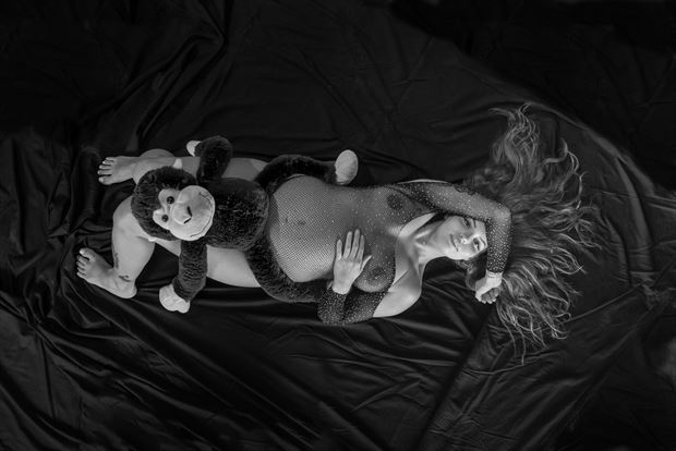 monkey on pregnant lady artistic nude photo by photographer christopher b ryan
