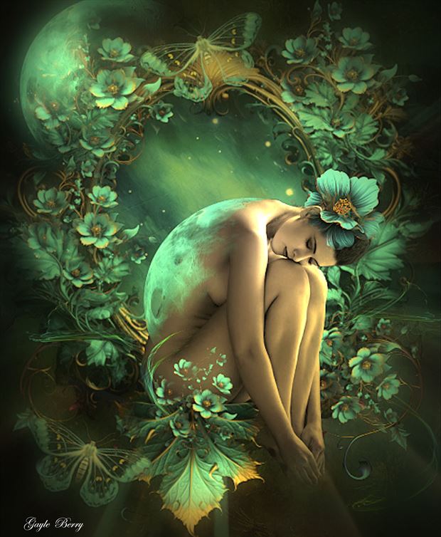 moonglow artistic nude artwork by artist gayle berry