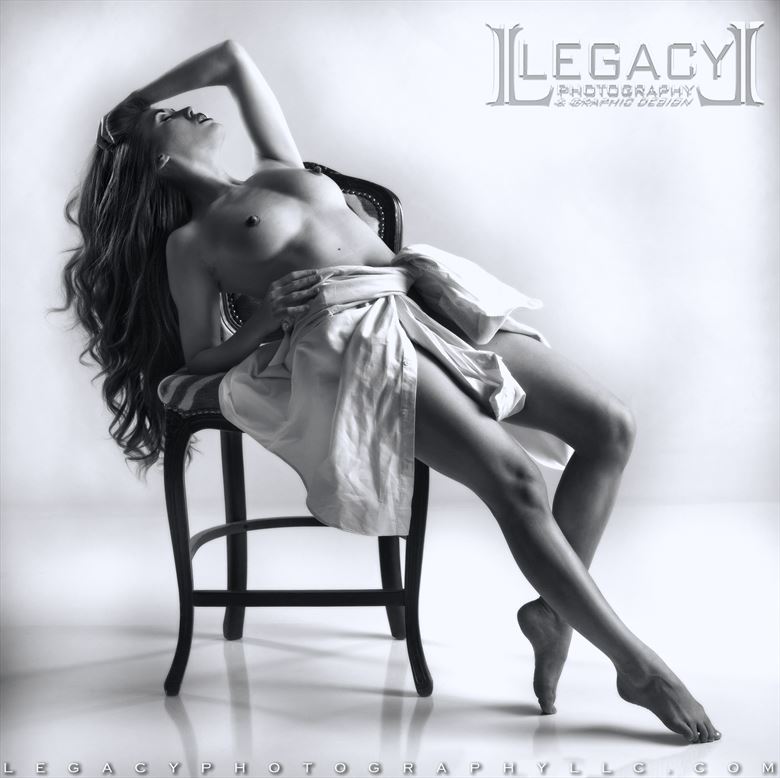 morning stretch in silver artistic nude photo by photographer legacyphotographyllc