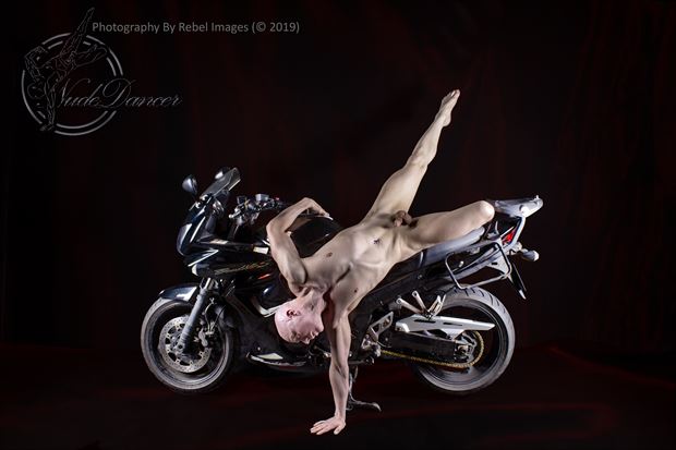 motorcycle 01 artistic nude photo by model nudedancer
