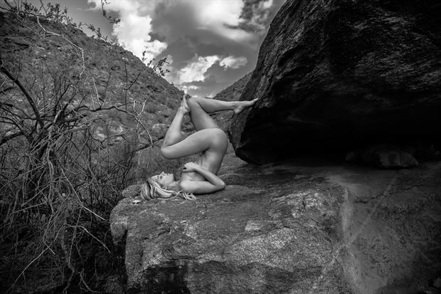 mountain lounging artistic nude photo by photographer bob j