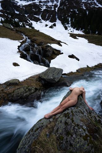 mountain river artistic nude photo by model valentina_art