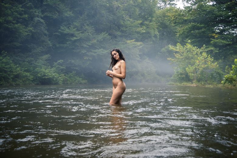 mountain stream in the nude artistic nude photo by model jordane