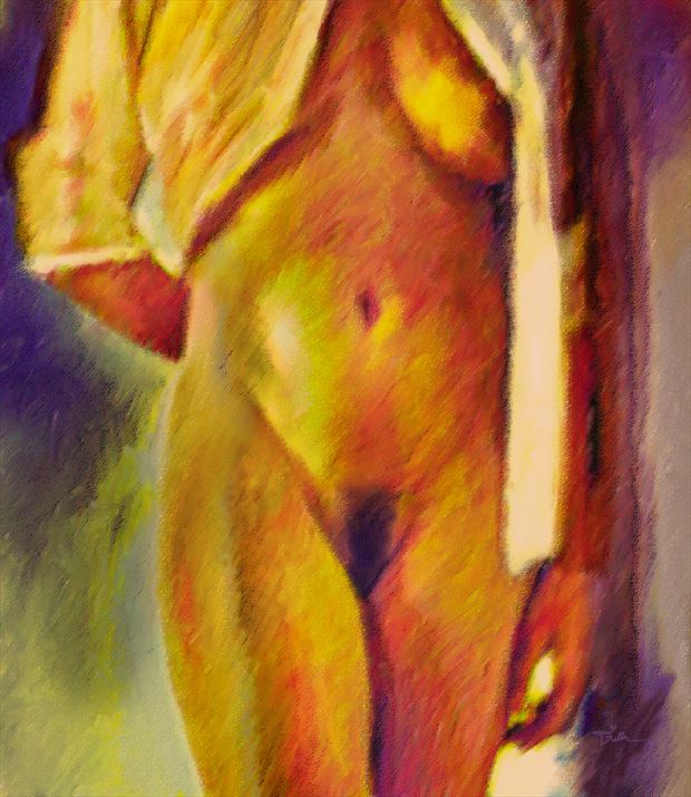 muriel pastel study artistic nude artwork by artist van evan fuller