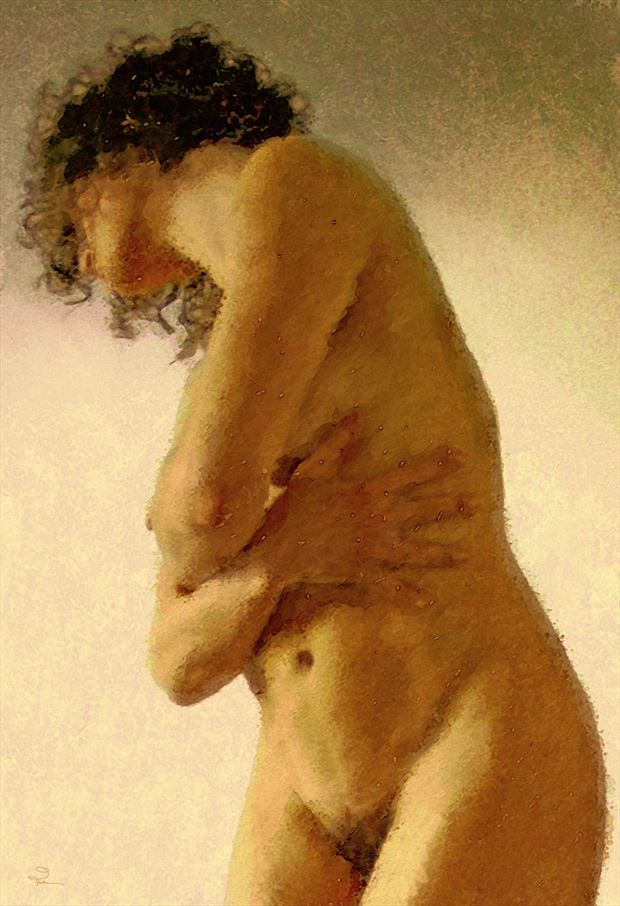 muriel torso and hands artistic nude artwork by artist van evan fuller
