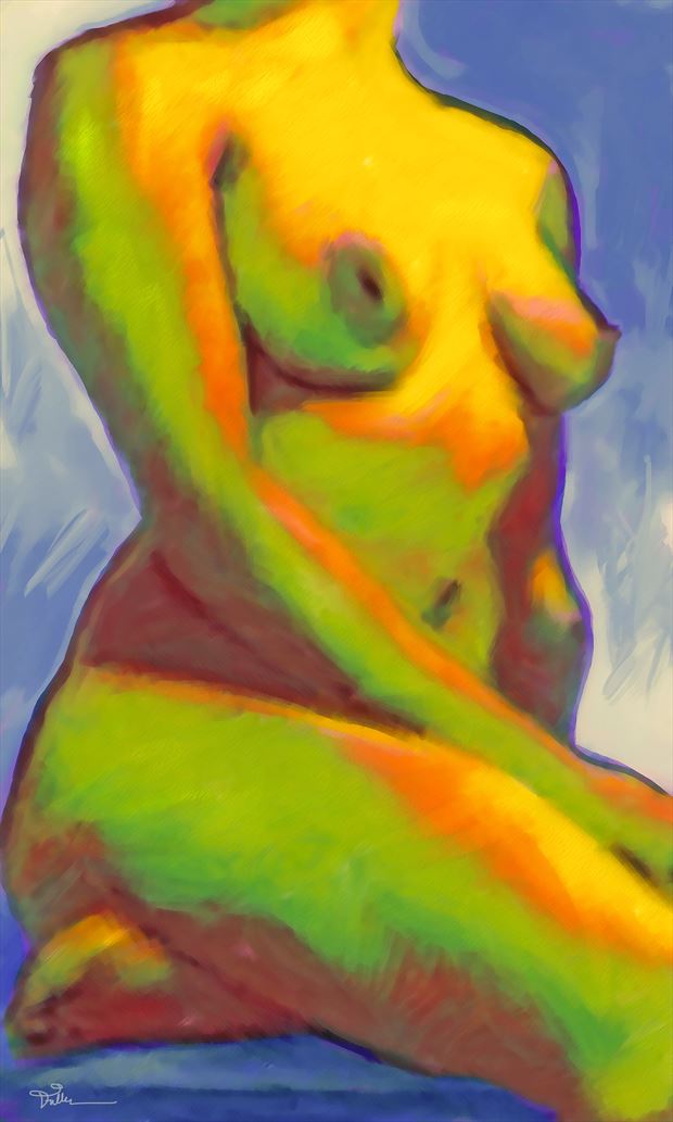 muriel torso study artistic nude artwork by artist van evan fuller