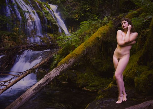 muse with waterfall artistic nude photo by photographer the artlaw
