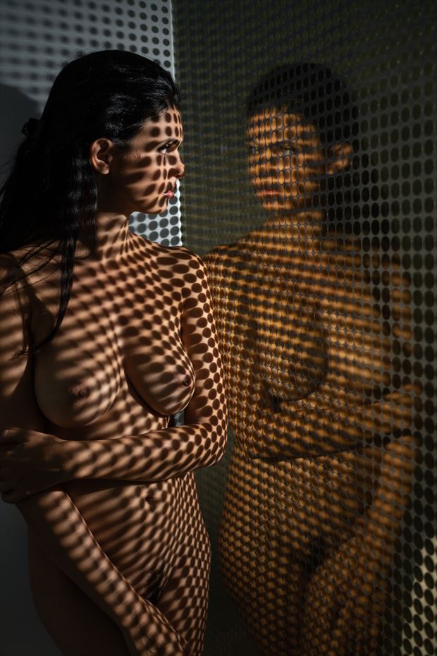 my patterned reflection artistic nude photo by photographer colin dixon