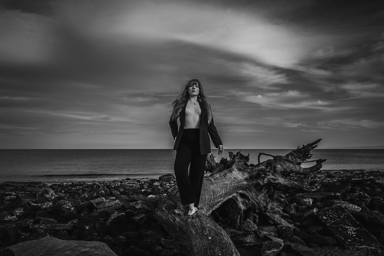 my power black and white nature photo by model lilithjenovax