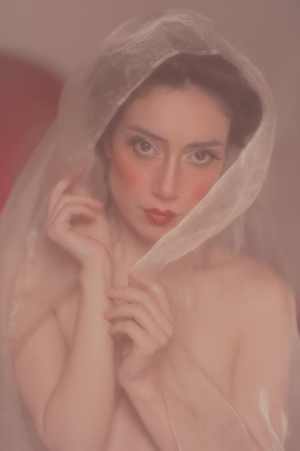 mysterious veil vintage style photo by photographer gerardchillcott