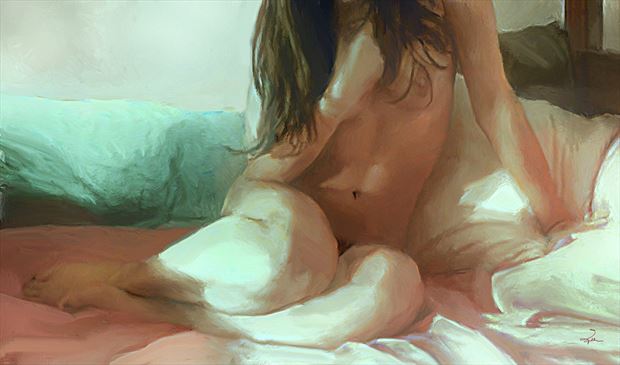 mystery artistic nude artwork by artist van evan fuller