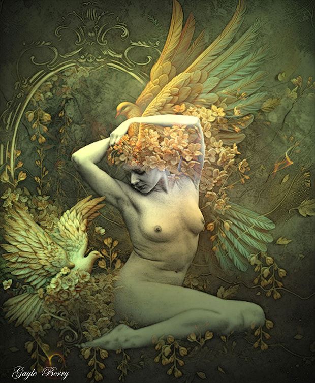 mythical beauty artistic nude artwork by artist gayle berry