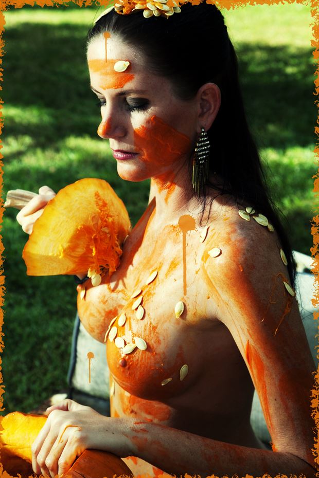 naked pumpkin carving artistic nude photo by photographer dpaphoto