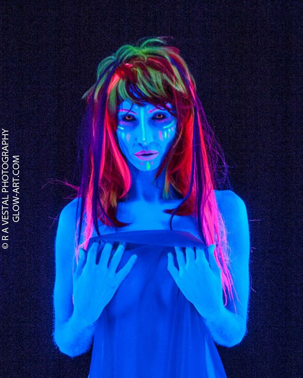 neon bodypaint artistic nude photo by photographer ron vestal